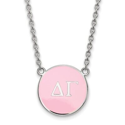 Delta Gamma Small Enameled Pendant with 18 Inch Chain Sterling Silver SS030DG-18, MPN: SS030DG-18, …