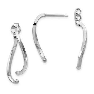 Leslie&#39;s Post Front Back Earrings 14k Polished White Gold HB-LE1795W, MPN: LE1795W, 191101735004