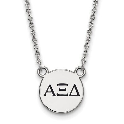 Alpha Xi Delta Extra Small Enameled Pendant with 18 Inch Chain Sterling Silver SS016AXD-18, MPN: SS…