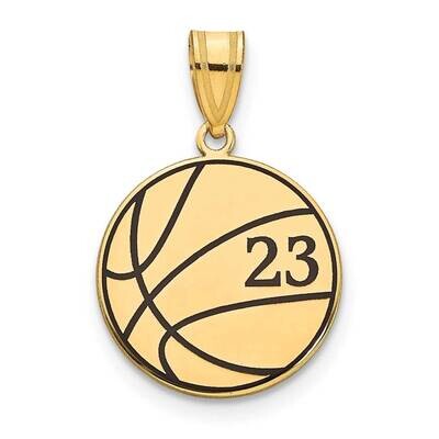 Personalized Basketball with Epoxy Pendant 14k Gold XNA1362Y, MPN: XNA1362Y,