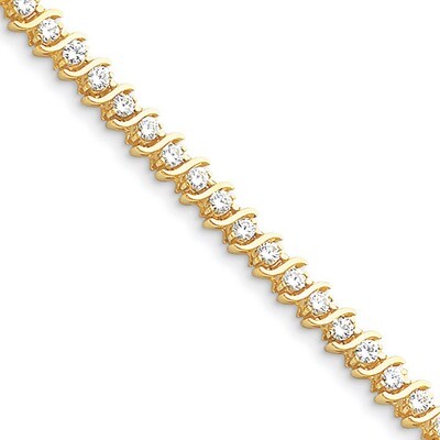 Diamond tennis bracelet 14k Gold X705AA, MPN: X705AA, 883957195933