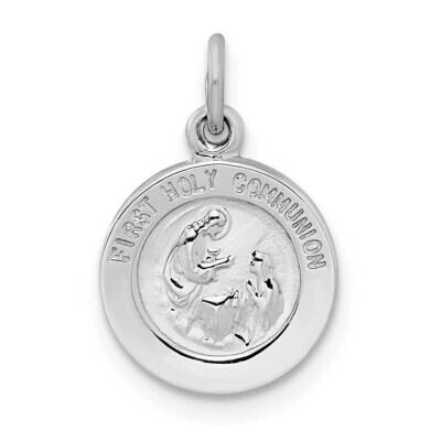 Solid 1St Holy Communion Pendant Sterling Silver Rhodium-Plated Polished QC11223, MPN: QC11223,