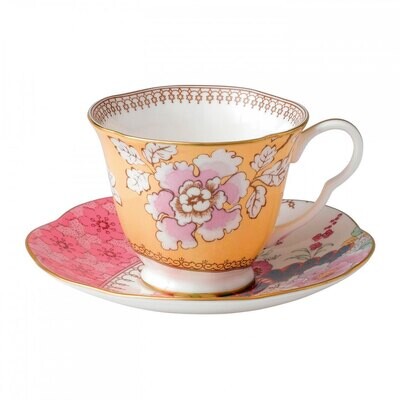 Wedgwood Butterfly Bloom Teacup and Saucer Set Floral Bouquet, MPN: 5C107800045, 91574178752