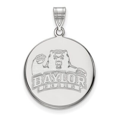 Baylor University Large Disc Pendant 14k White Gold 4W043BU, MPN: 4W043BU, 886774848310