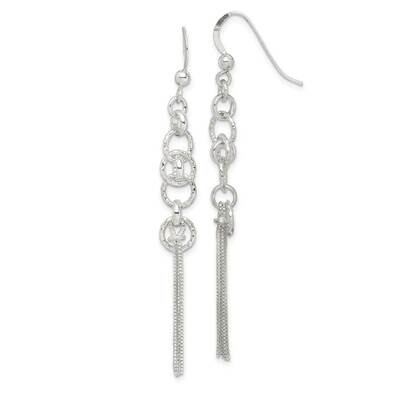Circle &amp; Chain Multi-strand Dangle Earrings Sterling Silver QE15054, MPN: QE15054, 883957962252