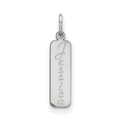 Vertical Nameplate 14k White Gold XNA110W, MPN: XNA110W, 886774565774