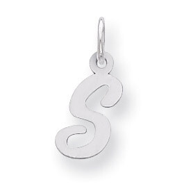 Script Initial S Charm Sterling Silver Small QC5080S, MPN: QC5080S, 883957845623