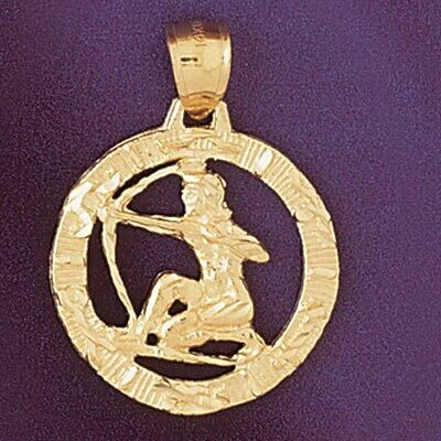 Dazzlers Jewelry Sagittarius Archer Zodiac Pendant Necklace Charm Bracelet in Yellow, White or Rose…