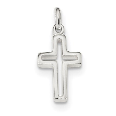 Cut-out Cross Charm Sterling Silver QC9026, MPN: QC9026, 883957855158