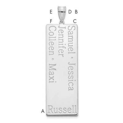 5 Name Family Pendant 14k White Gold XNA1281W, MPN: XNA1281W,