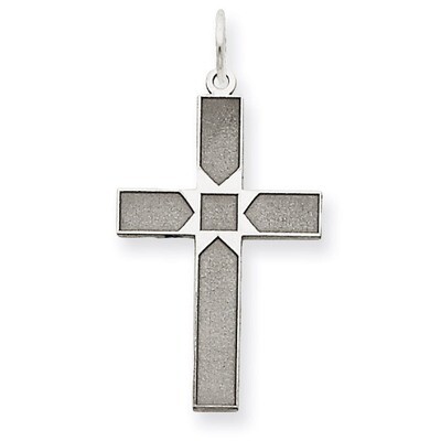 Laser Designed Cross Pendant 14k White Gold XR1005, MPN: XR1005, 886774130941