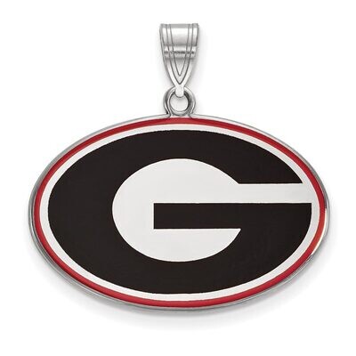 University of Georgia Large Enamel Pendant Sterling Silver SS032UGA, MPN: SS032UGA, 886774707150