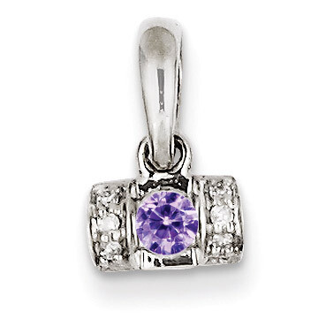 1 Birthstone Family Jewelry Diamond Semi-Set Pendant 14k White Gold XMPW44/1, MPN: XMPW44/1, 883957…