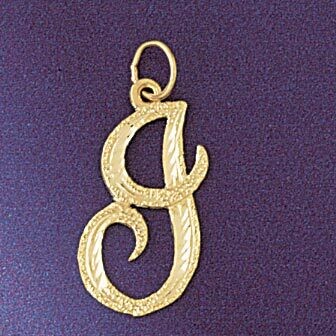 Dazzlers Jewelry Initial I Classic Pendant Necklace Charm Bracelet in Yellow, White or Rose Gold 95…