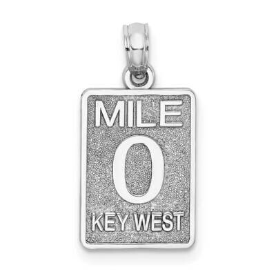 Mile Marker 0 Key West Charm 14k White Gold C3262W, MPN: C3262W, 637218140039