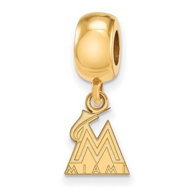 Miami Marlins Bead Charm x-Small Dangle Gold-plated Silver GP011MIN, MPN: GP011MIN, 886774912806