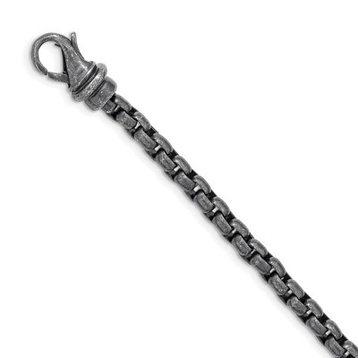 Box Chain 8.5 inch Bracelet Antiqued Stainless Steel SRB2525-8.5 by Chisel, MPN: SRB2525-8.5, 19110…