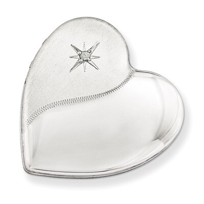 Diamond Satin Polish 4 Picture Family Heart Locket Sterling Silver QLS510, MPN: QLS510, 883957502021