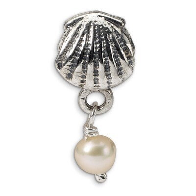 Shell Fresh Water Cultured Pearl Dangle Bead - Sterling Silver QRS497, MPN: QRS497, 883957724010