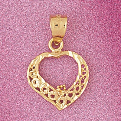 Dazzlers Jewelry Heart Pendant Necklace Charm Bracelet in Yellow, White or Rose Gold 3798, MPN: DZ-…