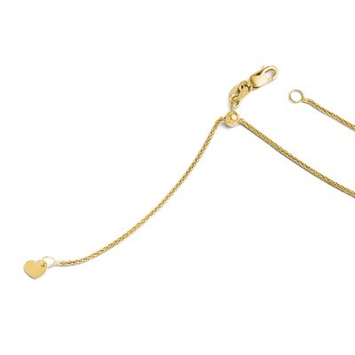 Leslie&#39;s Adjustable Wheat Chain 30 Inch - 10k Gold HB-5192-30, MPN: 5192-30, 886774542973