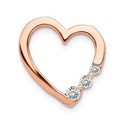 1/6Ct. Diamond Heart Chain Slide 14k Rose Gold PM4840-016-RA, MPN: PM4840-016-RA, 883957212654