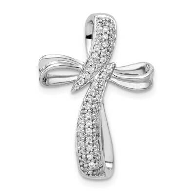 1/4Ct. Diamond Cross Chain Slide 14k White Gold PM5053-025-WA, MPN: PM5053-025-WA, 883957450131