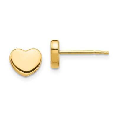 Heart Post Earrings 14k Gold Polished  TH993, MPN: TH993, 886774091389