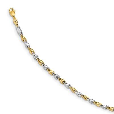 Fancy Link Bracelet 14k Two-tone Gold Polished SF2598-7.5, MPN: SF2598-7.5, 191101981692