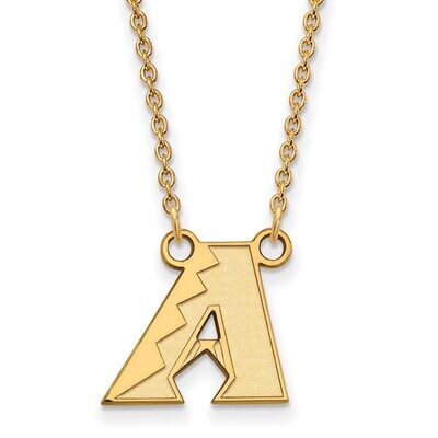 Arizona Diamondbacks Small Pendant with Chain Necklace Gold-plated Silver GP006DIA-18, MPN: GP006DI…