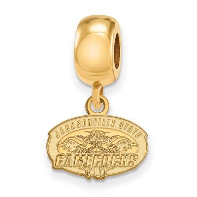 Jacksonville State University Bead Charm x-Small Dangle Gold-plated Silver GP013JAC, MPN: GP013JAC,…