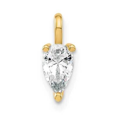 6.25X4.2mm Pear Lab Grown Diamond Si1/Si2, G H I, Solitaire Pendant 14k Gold PM8797-040-YLG, MPN: P…