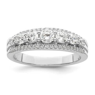 CZ Diamond Ring Sterling Silver Rhodium-Plated QR7252, MPN: QR7252,