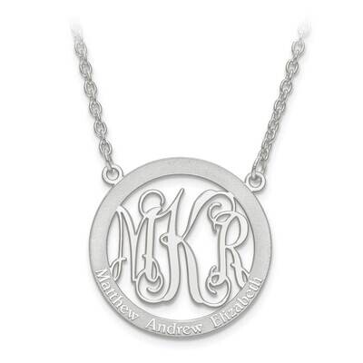 Laser Family Monogram Pendant with Chain 14k White Gold XNA569W, MPN: XNA569W, 886774579979