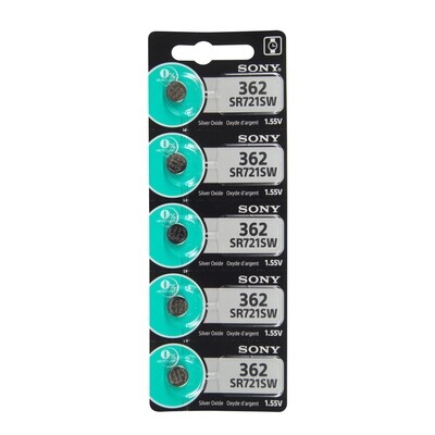 Type 362 SONY Watch Battery Tear Strip Pack of 5 SWB362, MPN: SWB362, 8562019782