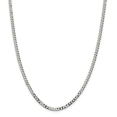 22 Inch 3.2mm Beveled Curb Chain Sterling Silver QFB100-22, MPN: QFB100-22, 886774020921