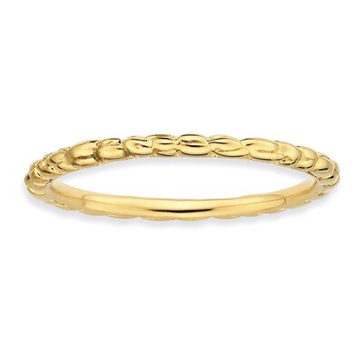 Gold-plated Twisted Ring - Sterling Silver QSK178, MPN: QSK178, 883957123998