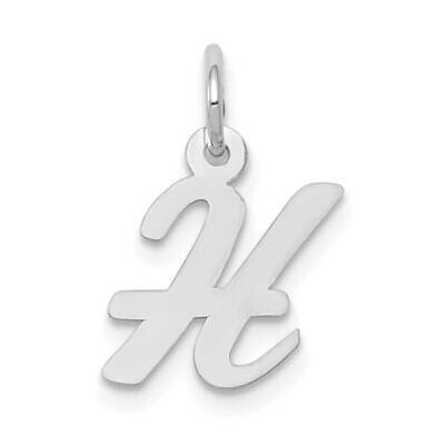 Script Initial H Charm 10k White Gold Small 10YC659H, MPN: 10YC659H,
