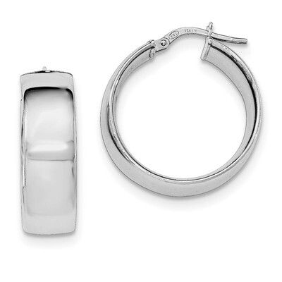 Hoop Earrings Sterling Silver Rhodium-plated QE11543, MPN: QE11543, 191101229985