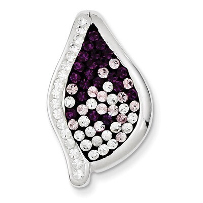 Sterling Silver Stellux Crystal &amp; White Pendant QP2502