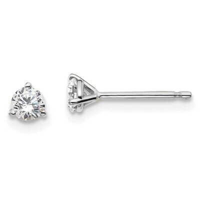 1/3Ctw Vs/Si, D E F, 3 Prong Earrings 14k White Gold Lab Grown Diamond EM1017-033-WLD, MPN: EM1017-…