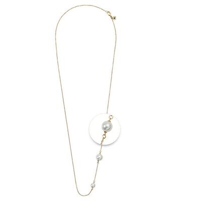 Nikki Lissoni White Pearl Gold-plated Necklace 80cm Compatible with Pendant N1032G80, MPN: N1032G80…