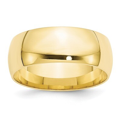 8mm Lightweight Comfort Fit Band 10k Yellow Gold 1CFL080 Engravable, MPN: 1CFL080, 886774443867