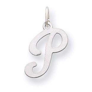 Die Struck Initial P Charm 14k White Gold YC249P, MPN: YC249P, 883957971315