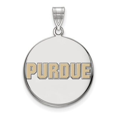 Purdue Large Enamel Disc Pendant Sterling Silver SS077PU, MPN: SS077PU, 886774696492