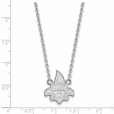 University of New Orleans Large Pendant with Necklace - Sterling Silver SS011UNO-18, MPN: SS011UNO-…