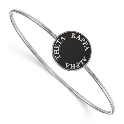 Kappa Alpha Theta Enameled Slip-on Bangle Sterling Silver SS022KAT-7, MPN: SS022KAT-7, 886774603803
