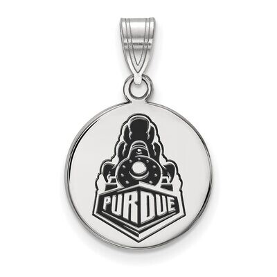 Purdue Medium Enamel Disc Pendant Sterling Silver SS064PU, MPN: SS064PU, 886774696294