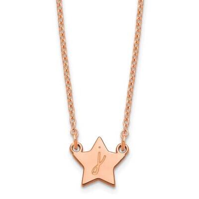 Initial Star Necklace Sterling Silver Rose-plated XNA1350RP, MPN: XNA1350RP,