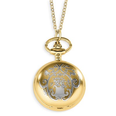 Charles Hubert Two-tone Floral Design Pendant Watch XWA4448, MPN: XWA4448, 848870000351